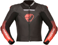 Modeka Yron,  leather jacket,  color: Black/Red,  size: 56