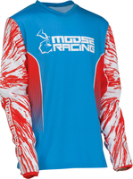 Moose Racing Agroid S22,  jersey youth,  color: Light Blue/Red/White,  size: S