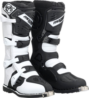 Moose Racing Qualifier MX,  boots,  color: White/Black,  size: 9 US