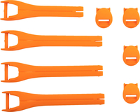 Moose Racing Qualifier,  straps,  color: Orange,  size: 7-9