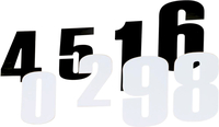 Moose Racing Race Number 7,  sticker,  color: Black,  size: 15 cm