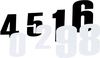 Moose Racing Race Number 8,  sticker,  color: White,  size: 11 cm
