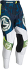 Moose Racing Sahara S22,  textile pants,  color: Blue/Green/White,  size: 38