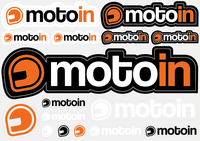 motoin Logo,  sticker set,  color: Orange/Black,  size: 148 mm x 210 mm