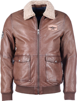 Mustang M232-99,  leather jacket,  color: Brown,  size: L