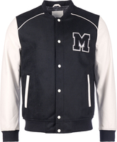 Mustang Milled,  leather/textile jacket,  color: Black/Light Grey,  size: M