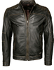 Mustang Whyte,  leather jacket,  color: Dark Brown,  size: M