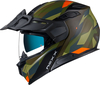 Nexx X.Vilijord Taiga,  flip up helmet,  color: Matt Dark Green/Orange/Brown/Olive,  size: 3XL