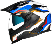 Nexx X.WED 2 Columbus,  enduro helmet,  color: Matt White/Black/Blue/Gold,  size: L
