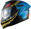 Nexx Y.100R Night Rider,  full face helmet,  color: Black/Blue/Yellow/Red,  size: XL