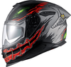 Nexx Y.100R Night Rider,  integral helmet,  color: Matt Black/Grey/Red,  size: S