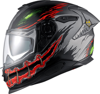 Nexx Y.100R Night Rider,  integral helmet,  color: Matt Black/Grey/Red,  size: XL