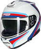 Nolan N100-6 Assoluto 347,  flip up helmet,  color: White/Red/Blue/Light Blue,  size: L