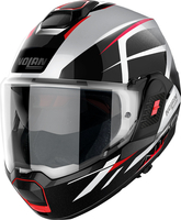 Nolan N120-1 Nightlife N-Com,  modular helmet,  color: Black/White/Red,  size: S