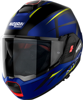 Nolan N120-1 Nightlife N-Com,  modular helmet,  color: Matt Black/Dark Blue/Yellow,  size: XL