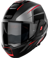 Nolan N120-1 Nightlife N-Com,  modular helmet,  color: Matt Black/Grey/Red,  size: M