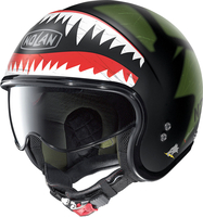 Nolan N21 Skydweller,  jet helmet,  color: Matt Black/Dark Green/Red/White,  size: XS