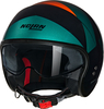 Nolan N21 Tangente 347,  open face helmet,  color: Black/Dark Green/Orange,  size: L