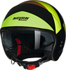 Nolan N21 Tangente 348,  open face helmet,  color: Black/Light Green/Brown,  size: L
