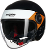 Nolan N21 Visor Onirico 345,  open face helmet,  color: Black/White/Orange/Grey,  size: L