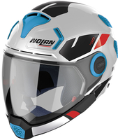 Nolan N30-4 VP Blazer,  modular helmet,  color: White/Turquoise/Red/Black,  size: M