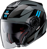 Nolan N40-5 Crosswalk N-Com,  jet helmet,  color: Grey/Black/Light Blue,  size: XL