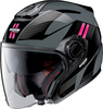 Nolan N40-5 Crosswalk N-Com,  jet helmet,  color: Grey/Black/Pink,  size: M