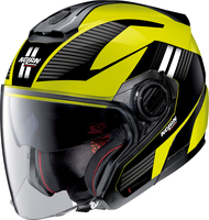 Nolan N40-5 Crosswalk N-Com,  jet helmet,  color: Neon-Yellow/Black/White,  size: L