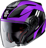 Nolan N40-5 Crosswalk N-Com,  jet helmet,  color: Purple/Black/White,  size: XS