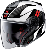 Nolan N40-5 Crosswalk N-Com,  jet helmet,  color: White/Black/Red,  size: S