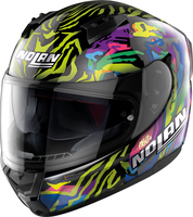 Nolan N60-6 Barrio,  integral helmet,  color: Black/Blue/Purle/Yellow,  size: L