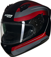 Nolan N60-6 Ermetico 345,  full face helmet,  color: Dark Grey/Dark Red/Black,  size: L