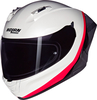 Nolan N60-6 Sport Verniciatura Speciale 347,  full face helmet,  color: White/Black/Neon-Red,  size: XS