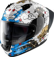 Nolan N60-6 Sport Wyvern,  integral helmet,  color: White/Blue/Gold,  size: XS