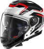 Nolan N70-2 GT Switchback N-Com,  modular helmet,  color: Black/White/Red,  size: S