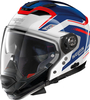Nolan N70-2 GT Switchback N-Com,  modular helmet,  color: White/Blue/Red,  size: S