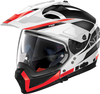 Nolan N70-2 X Earthquake N-Com,  modular helmet,  color: Black/White/Red,  size: XL