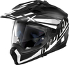 Nolan N70-2 X Mirage N-Com,  modular helmet,  color: Matt Black/White/Dark Grey,  size: S