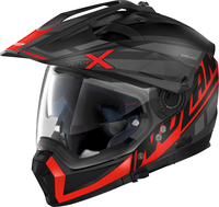 Nolan N70-2 X Mirage N-Com,  modular helmet,  color: Matt Red/Black/Dark Grey,  size: M