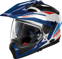 Nolan N70-2 X Stunner N-Com,  modular helmet,  color: White/Blue/Red/Black,  size: L