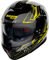 Nolan N80-8 Turbolence N-Com,  integral helmet,  color: Black/Grey/Yellow,  size: L