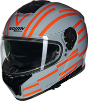 Nolan N80-8 Veloce 349,  full face helmet,  color: Grey/Neon-Red,  size: L