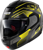 Nolan N90-3 Comeback N-Com,  flip-up helmet,  color: Black/Grey/Yellow,  size: S