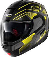 Nolan N90-3 Comeback N-Com,  flip-up helmet,  color: Black/Grey/Yellow,  size: S