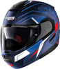 Nolan N90-3 Comeback N-Com,  flip-up helmet,  color: Matt Blue/Black/Red,  size: XL