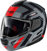 Nolan N90-3 Laneway N-Com,  flip-up helmet,  color: Grey/Black/Red,  size: XL