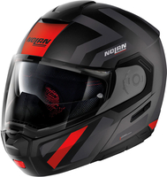 Nolan N90-3 Laneway N-Com,  flip-up helmet,  color: Matt Black/Red,  size: XL
