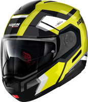 Nolan N90-3 Lighthouse N-Com,  flip-up helmet,  color: Black/Grey/White/Yellow,  size: XS