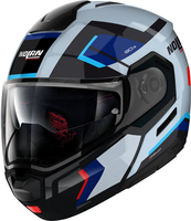 Nolan N90-3 Lighthouse N-Com,  flip-up helmet,  color: Light Blue/Black/Blue,  size: M
