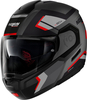 Nolan N90-3 Lighthouse N-Com,  flip-up helmet,  color: Matt Black/Grey/Red,  size: XXL